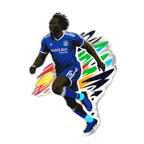 Lukaku Silueti Futbol Sahasında