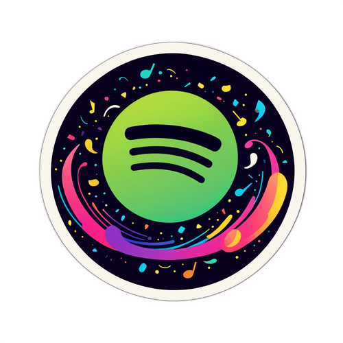 Biểu tượng Spotify nghệ thuật với nốt nhạc