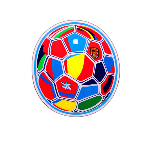 Sticker que representa la diversidad cultural del fútbol