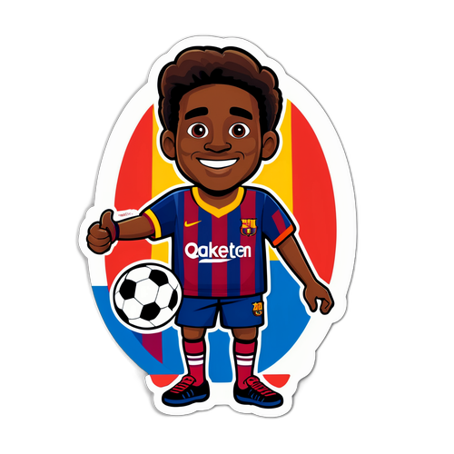 Vidám Barcelona szurkoló matrica