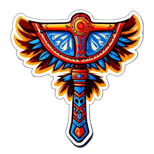 Koristeellinen tomahawk ornamenteilla