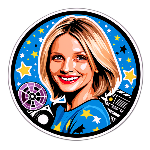 Adesivo Divertente di Cameron Diaz