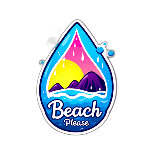 Picătură de Apă Colorată "Beach Please!"