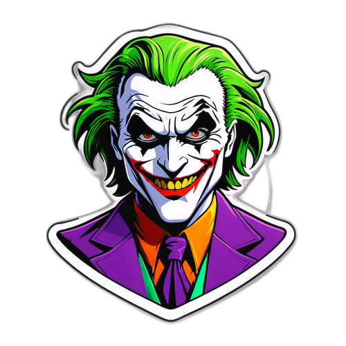 Αυτοκόλλητο Joker με Δραματικά Χρώματα