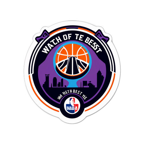 Adesivo de Camiseta NBA League Pass com a frase 'Assista os Melhores da NBA'