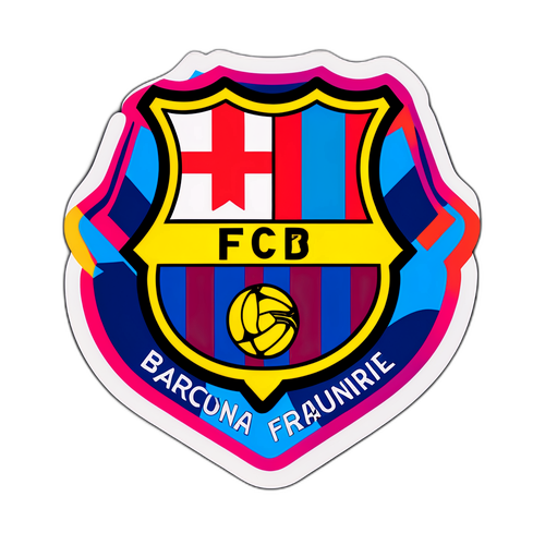 巴塞隆納對法蘭克福比賽貼紙