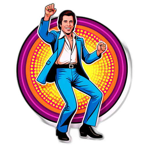 En lekfull tolkning av John Travolta som dansar