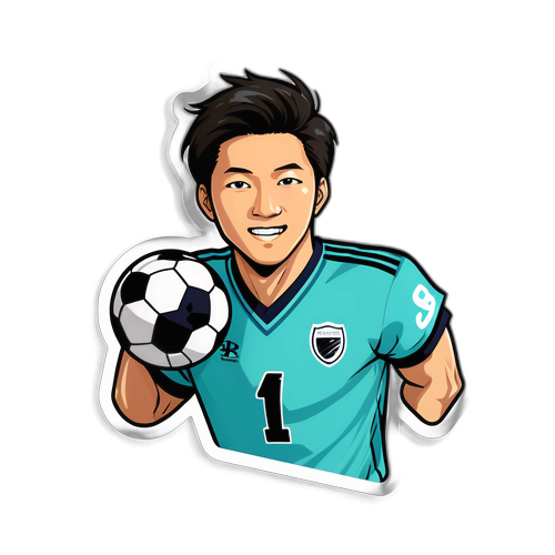 Lee Kang-In Taraftarları için Dinamik Futbol Sticker'ı