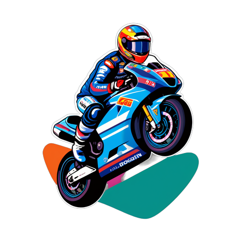 Stiker Pembalap Motor Dinamis