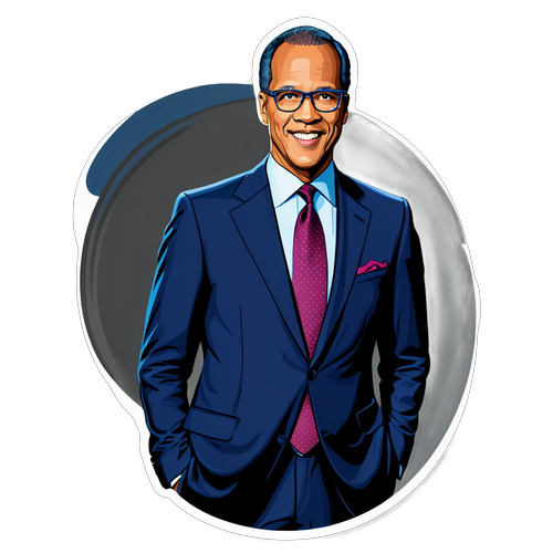 Honor the Credibility of Journalism: The Vibrant Sticker Tribute to Lester Holt, Your Trusted News Anchor!