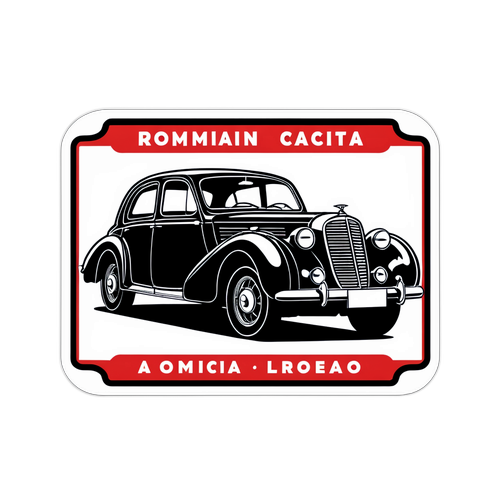 Design cu o mașină clasică românească din Registrul Auto Român