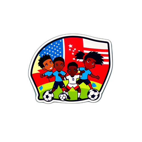 Stiker Pemain Bola Sepak USA dan Trinidad dan Tobago