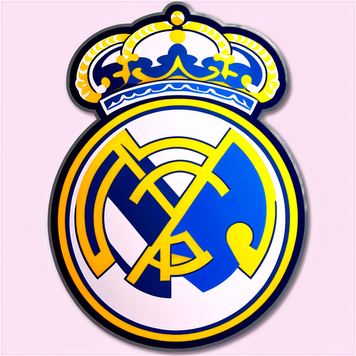 Real Madrid Emblem with Getafe Backdrop Sticker