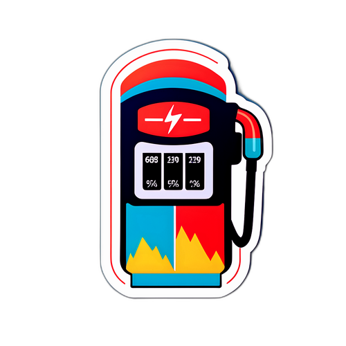 Modern Benzin Pompası Sticker