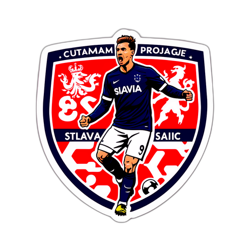 토트넘과 슬라비아 프라하의 상징적인 순간 스티커