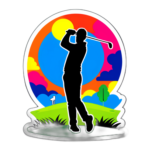 Luke Littler i aksjon på golfbanen