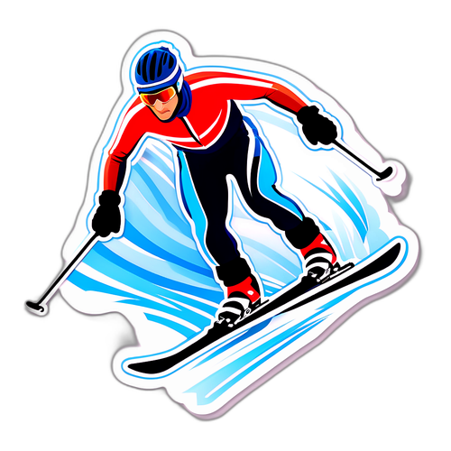 Petter Northug i en dynamisk skiscene