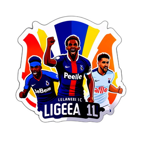 Fransız Ligue 1 Kahramanları Sticker Tasarımı