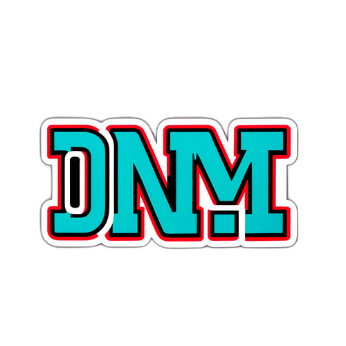 Minimalist klistremerke med 'NM'