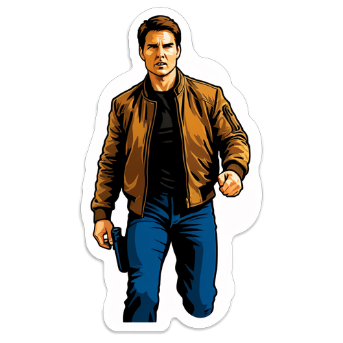 Tom Cruise jako Jack Reacher w dynamicznej scenie akcji