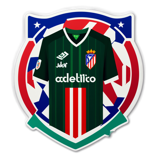 Stickeri, jossa yhdistyvät Atletico Madridin ja Real Betisin paidat