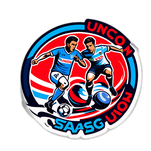 Diseño de sticker Racing vs Unión