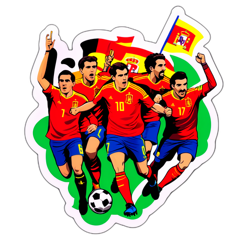 Sticker Perlawanan Bola Sepak Antara Sepanyol dan Portugal