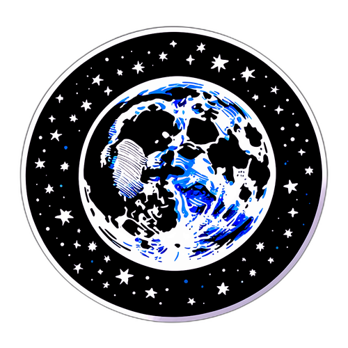 Vy增强uvresní měsíc v hvězdné noci