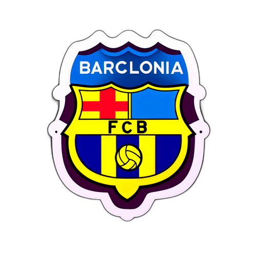สติ๊กเกอร์แฟนบาร์เซโลนาเกี่ยวกับอาหารและฟุตบอล