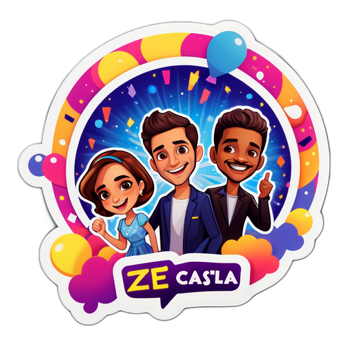 Adesivo de Ze Felipe e Ana Castela no Show
