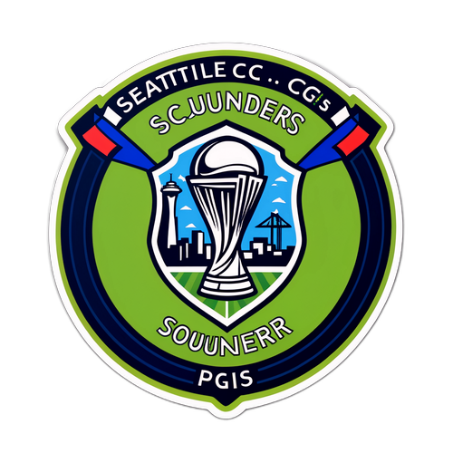 Kumbukumbu ya Sticker ya Mechi ya Seattle Sounders dhidi ya PSG