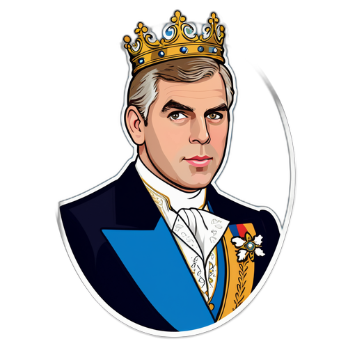 Prince Andrew w eleganckim stroju na balu