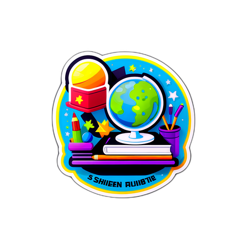 École moderne stylisée avec des éléments technologiques