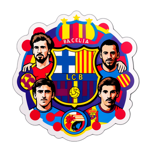 Sticker ya Retro ya Barcelona