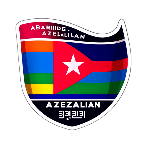 Flaga Qarabag z hasłem 'Duma Azerbejdżanu'