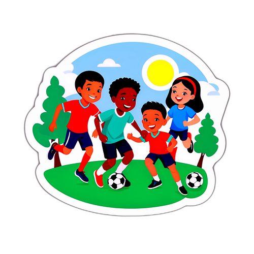 Kanak-Kanak Bermain Bola Sepak