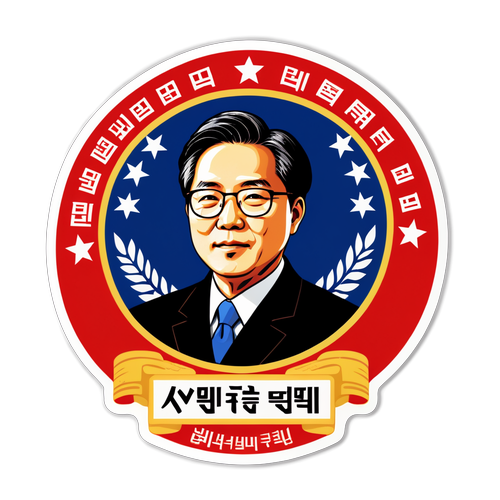 윤석열 탄핵 사건을 상징하는 스티커 디자인