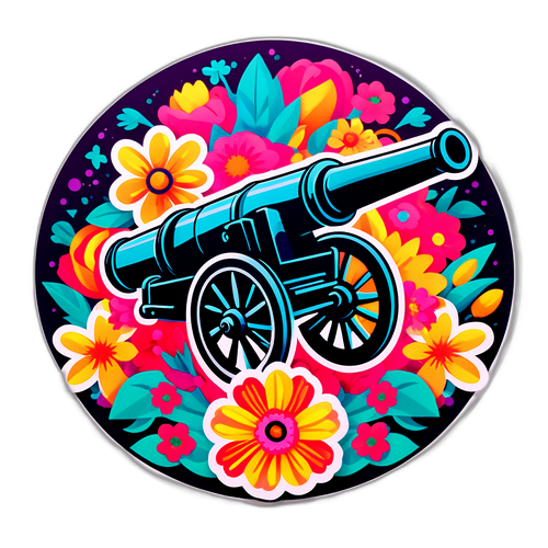 Sticker ya Nembo ya Kanuni ya Arsenal na Maua