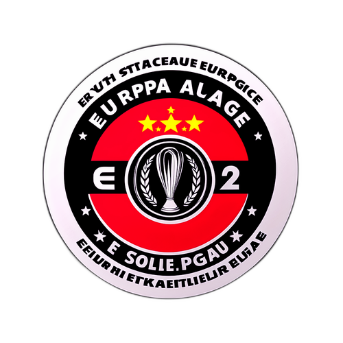 Návrh nálepky s textem 'Europa League'