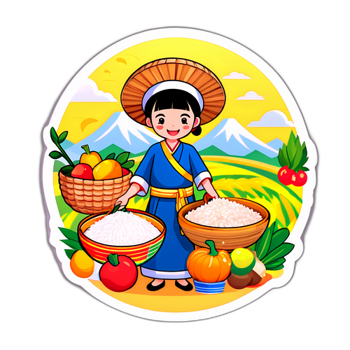 庆祝丰收节的贴纸