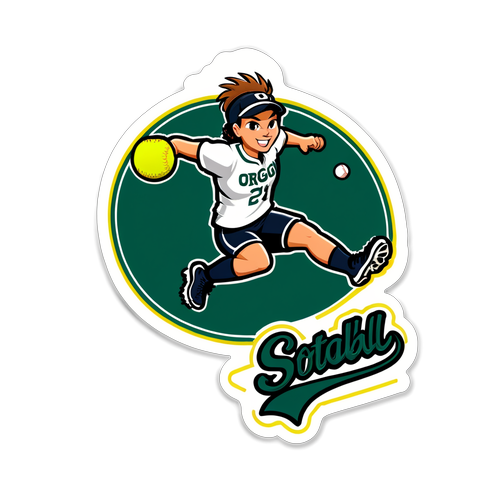 Oregon Softball Star Sticker