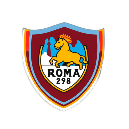 Nhãn dán phong cách với biểu tượng của AS Roma