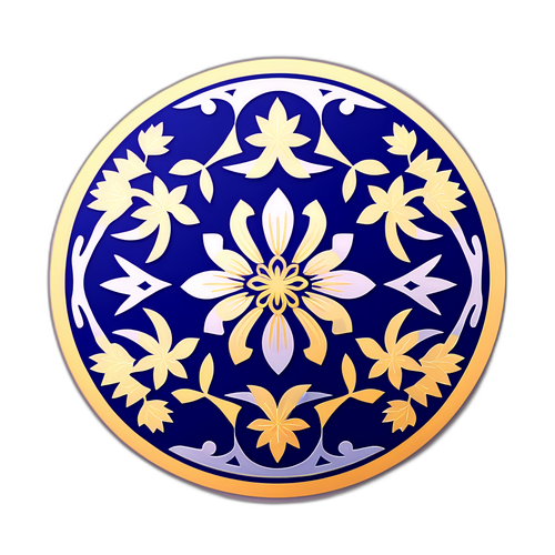 江戸切子デザインのステッカー