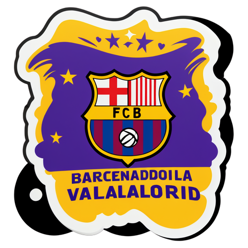 Vidám sportos matricák Barcelonai és Valladolidi mérkőzéshez