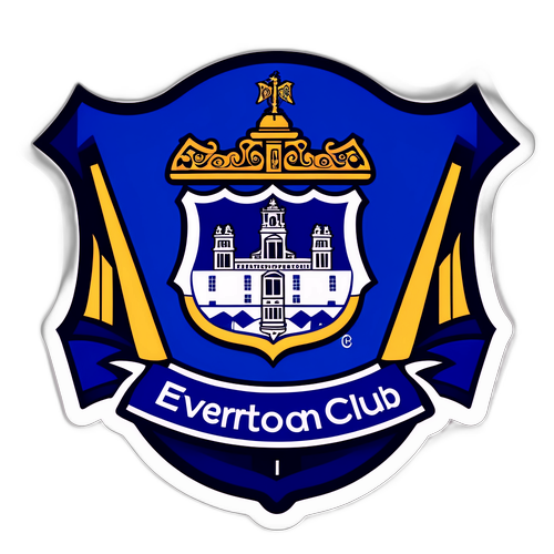 Everton Football Club Logo med Liverpool Skyline