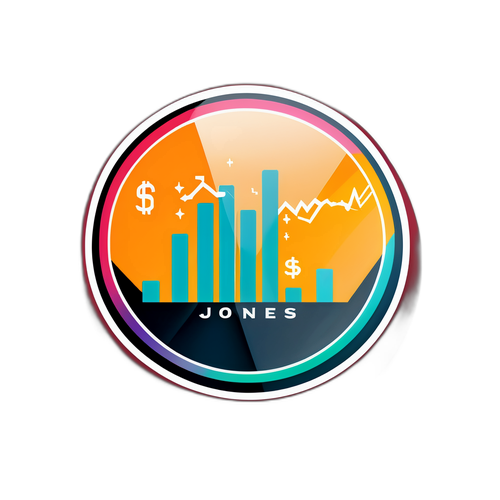 डॉलर और ग्राफ वाली वित्तीय स्टिकर