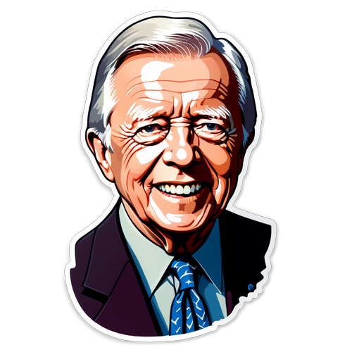 Stickers na may Temang Politikal ni Jimmy Carter