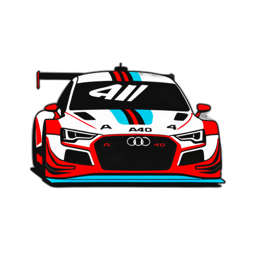Autocollant de la A40 sur le capot d'une voiture de course