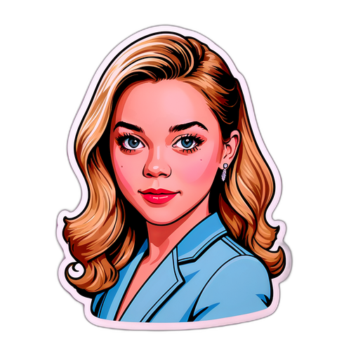 Nálepka inspirovaná pop kulturou s prvky glamour a elegance