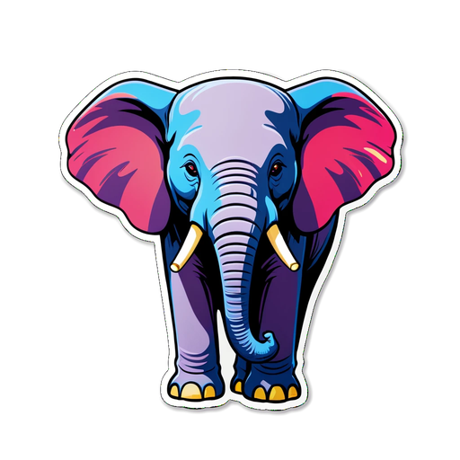 Unleash Your Imagination with This Whimsical Elephant Sticker That Will Brighten Any Space!